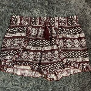 4/$20 Juniors No Boundaries Brown Tribal Shorts